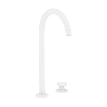 Смеситель для раковины AXOR ONE 48060700, на 2 отверстия, Select 260, с донным клапаном Push-Open, белый 800005419 фото