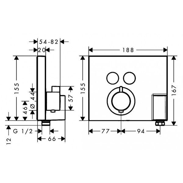Смеситель для ванны HANSGROHE SHOWER SELECT 15765000 43486 фото