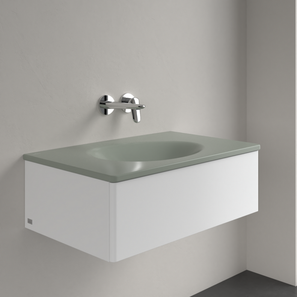 Умывальник накладной VILLEROY & BOCH ANTAO 4A7583R8, 80x50см, без перелива, без отверстия под смеситель, Ceramic Plus, зеленый 800005689 фото