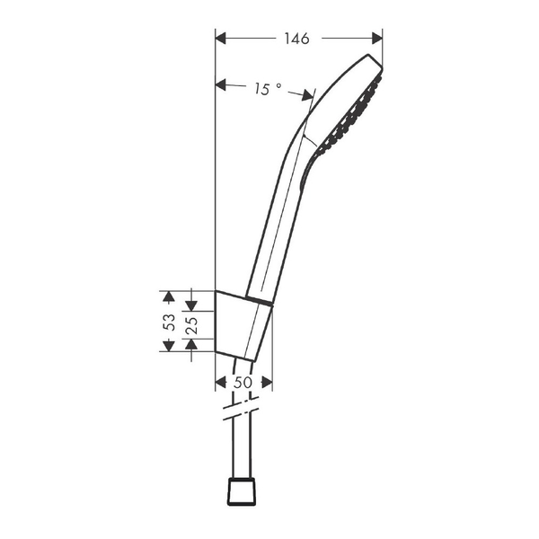 Гарнітур душовий HANSGROHE MY SELECT E 26729400, хром з білим 84194 фото