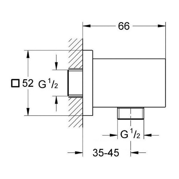 Шлангове з'єднання GROHE EUPHORIA CUBE 27704000 35337 фото