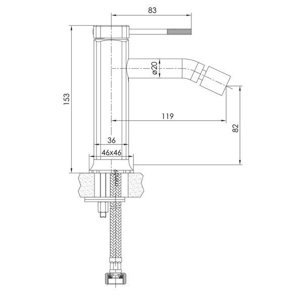 Смеситель для биде IMPRESE BRENTA ZMK081906070, никель 73840 фото