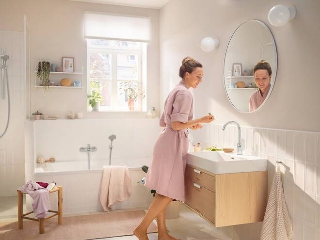 Змішувач для раковини з донним клапаном і поворотним виливом HANSGROHE REBRIS S 72536000 800004140 фото