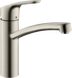 Змішувач для кухонної мийки з поворотним виливом HANSGROHE FOCUS 31806800, нержавіюча сталь 36839 фото 1