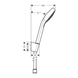 Гарнітур душовий HANSGROHE MY SELECT E 26729400, хром з білим 84194 фото 2