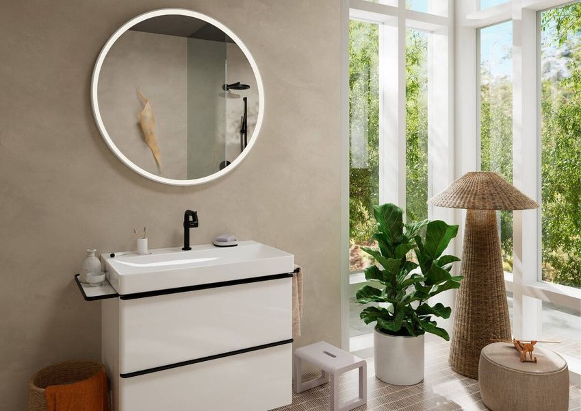 Смеситель для умывальника HANSGROHE TECTURIS 73340670, черный матовый 92482 фото