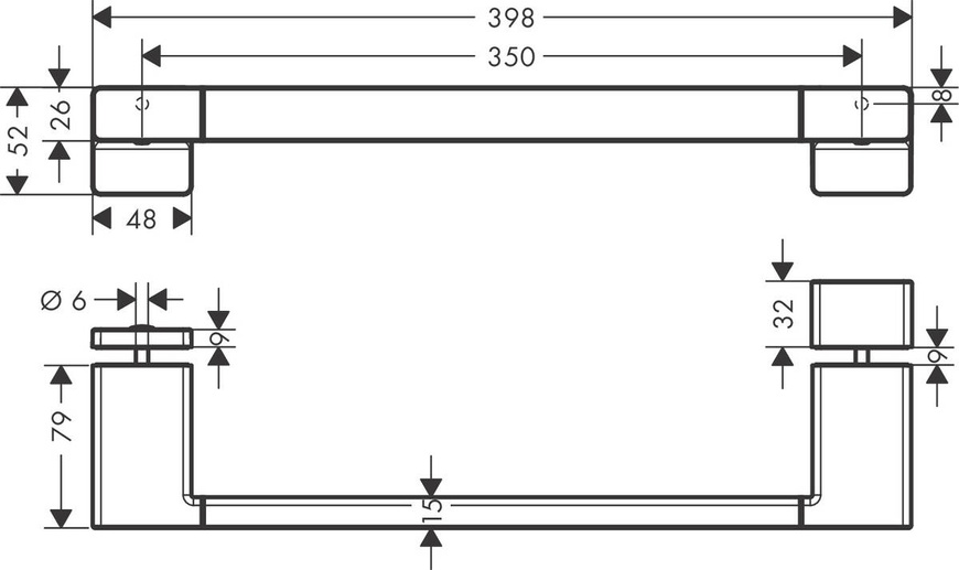 Ручка для дверей у душову HANSGROHE ADDSTORIS 41759140, бронза сатин 85425 фото