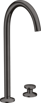 Смеситель для раковины AXOR ONE 48060340, на 2 отверстия, Select 260, с донным клапаном Push-Open, черный 800004970 фото