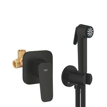 Набор гигиенический (101775243+286282431+1025302431) GROHE CUBEO UA11183243, чёрный матовый 104051 фото