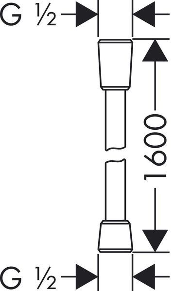 Шланг для душу HANSGROHE ISIFLEX 28276000, хром 13113 фото