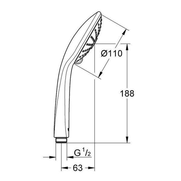 Лійка ручного душу GROHE EUPHORIA 27239000, хром 70979 фото