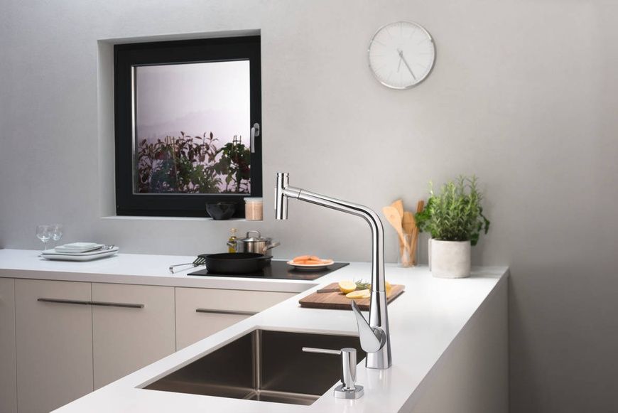 Диспенсер для жидкого мыла HANSGROHE A71 40468670, черный матовый 91808 фото