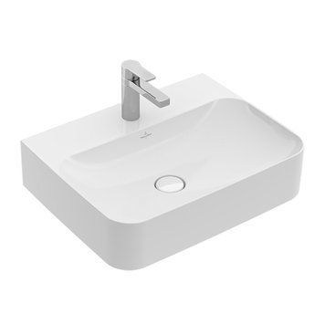 Умывальник подвесной VILLEROY & BOCH FINION 416861R1, без перелива, донный клапан в комплекте, 60 x 47 см, белый 83924 фото
