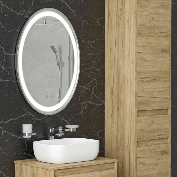 Дзеркало для ванної кімнати VOLLE 16-40-600S, нікель 79001 фото