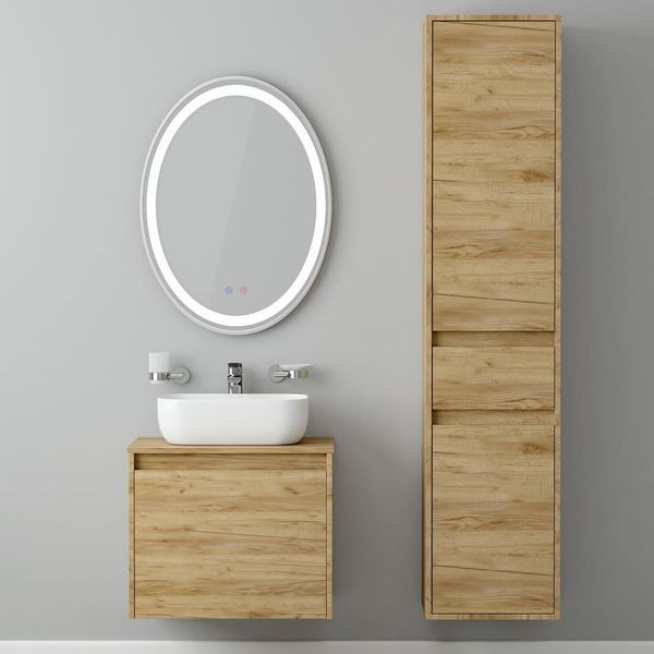 Дзеркало для ванної кімнати VOLLE 16-40-600S, нікель 79001 фото