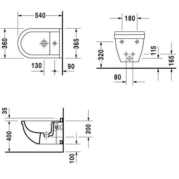Биде подвесное DURAVIT STARCK 3 2280150000 800006232 фото