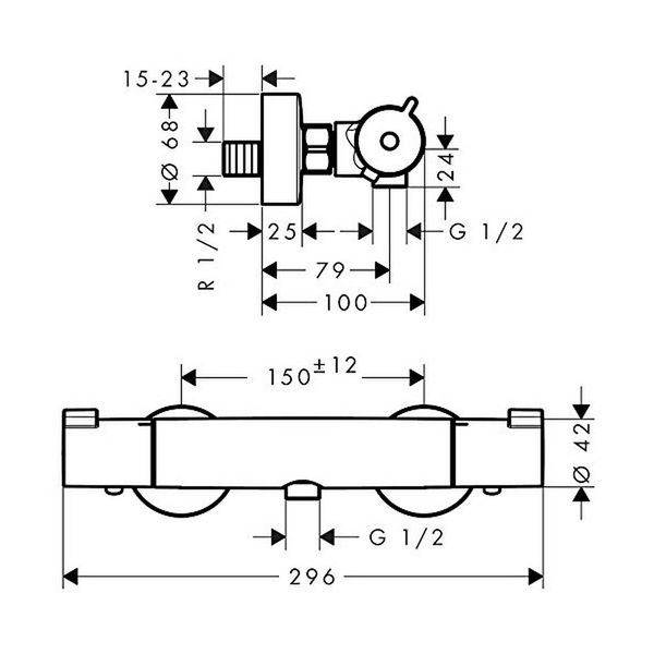 Змішувач для душу HANSGROHE MYFOX 13156000 51851 фото