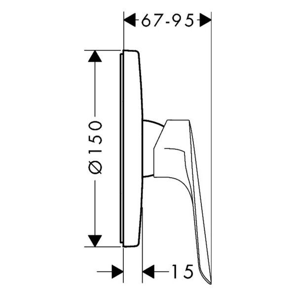 Змішувач для душу HANSGROHE LOGIS E 71608000 84201 фото