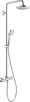 Душевая система с термостатом HANSGROHE CROMA SELECT 27257400, хром с белым 49769 фото