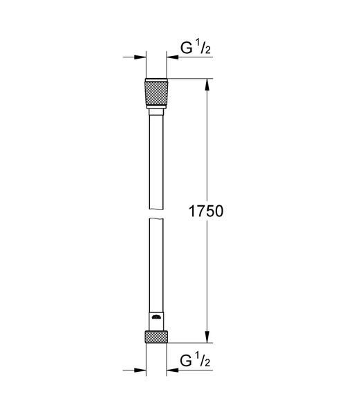 Шланг для душа 175 см GROHE SILVERFLEX 28388KF1, черный матовый 94805 фото