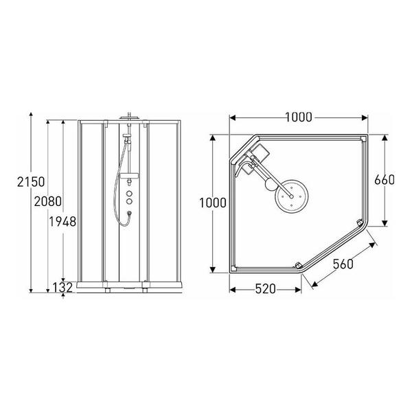 Душевая кабина IDO SHOWERAMA 10-5 COMFORT 558.486.00.1, серебристый 63352 фото