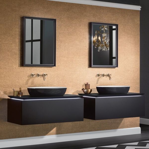 Умывальник на столешницу VILLEROY & BOCH ARTIS 419861BCT8, 61x41, черный 62852 фото