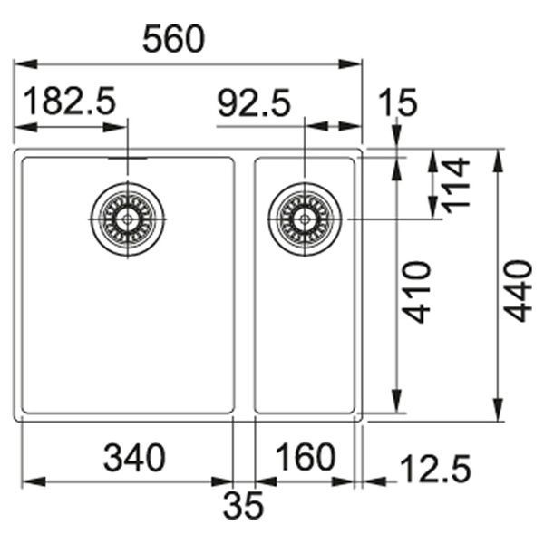 Кухонна мийка FRANKE SIRIUS SID 160 144.0649.563, чорний 800006733 фото