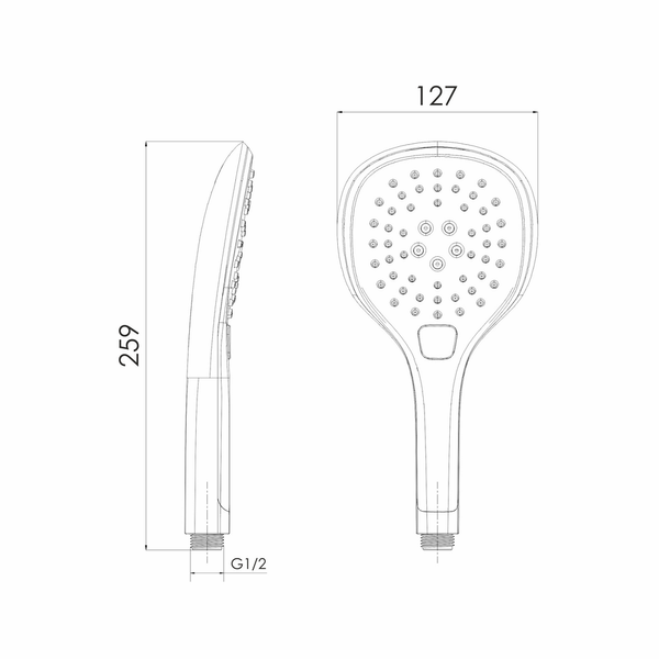 Лейка ручного душа IMPRESE SPR255 f03600101LT 84190 фото