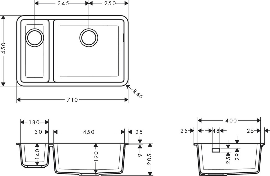 Мийка для кухні HANSGROHE S51 43433170 96975 фото