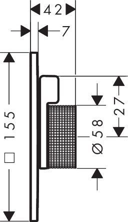 Смеситель скрытого монтажа 2 функции AXOR CITTERIO C 49451820, никель сатин 101766 фото