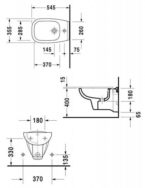 Биде подвесное DURAVIT D-CODE 22571500002 800006234 фото