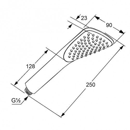 Лійка ручного душа KLUDI FIZZ 676000500, хром 80000002070 фото