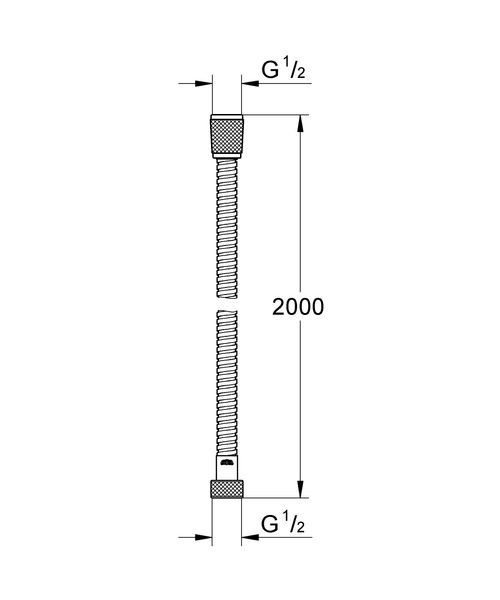 Шланг для душа GROHE RELEXA PLUS 28140001, 2000 мм 93507 фото