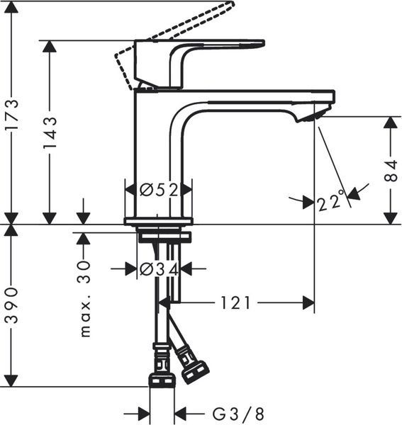 Смеситель для раковины HANSGROHE REBRIS S 72514000 800004044 фото