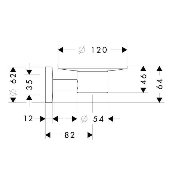 Мыльница HANSGROHE LOGIS 40515820, нержавеющая сталь 95435 фото