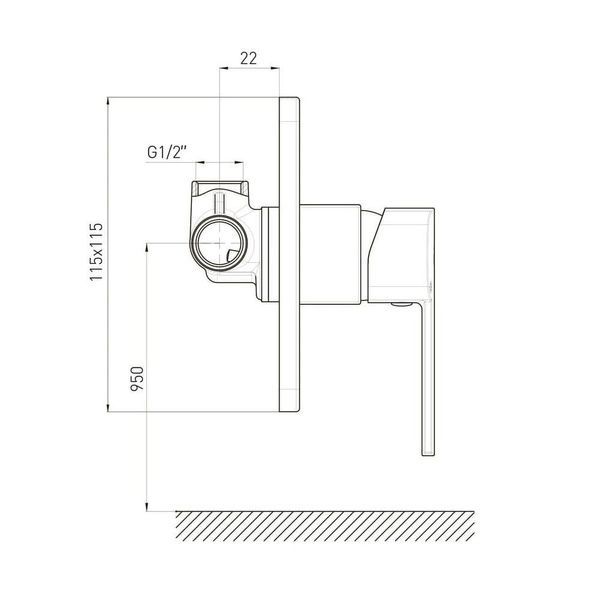 Змішувач прихованого монтажу VOLLE SOTA 1538.100201, хром 83512 фото