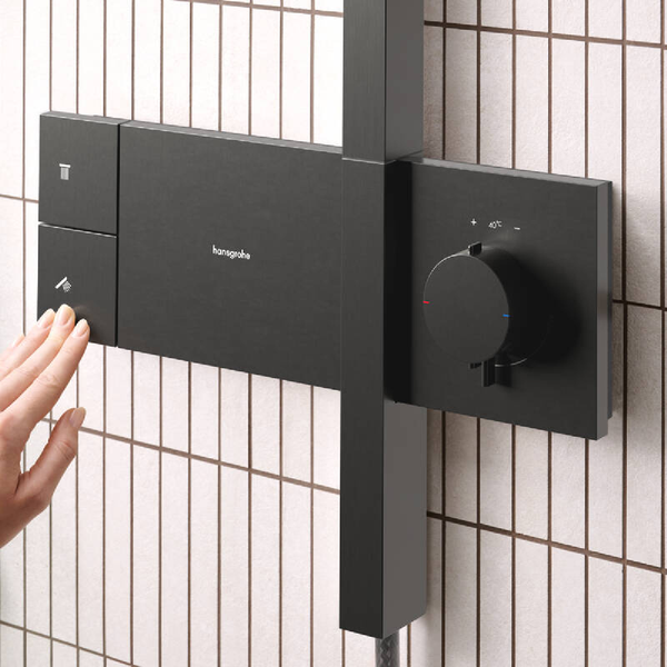 Душова система з термостатом HANSGROHE RAINDANCE ALIVE 24580340, чорний матовий хром 100491 фото