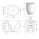 Унітаз підлоговий Rimless 52 см + сидіння soft close NIC DESIGN MILK 003716001+005528001, білий глянець 103515 фото 2