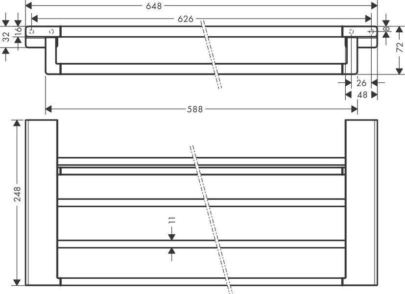 Полка HANSGROHE ADDSTORIS 41751700, белый матовый 85421 фото