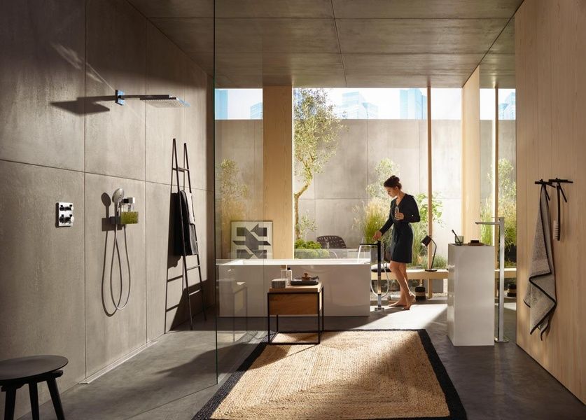 Шлангове під'єднання з тримачем для душу HANSGROHE FIXFIT PORTER 26456400, хром з білим 56206 фото