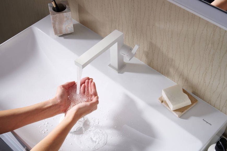 Змішувач для умивальника HANSGROHE TECTURIS 73020700, білий матовий 94564 фото