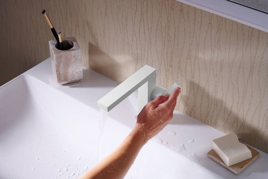Змішувач для умивальника HANSGROHE TECTURIS 73020700, білий матовий 94564 фото
