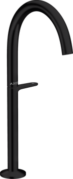 Смеситель для раковины Select 260 AXOR ONE 48030670, для накладной раковины, с донным клапаном Push-Open, черный 92439 фото