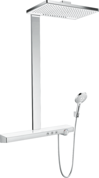 Душевая система с термостатом HANSGROHE RAINMAKER SELECT 27028400, хром с белым 49767 фото