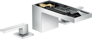 Смеситель для раковины AXOR MYEDITION 47052000, на 3 отверстия, 70, с донным клапаном Push-Open, с алмазной огранкой 800004811 фото