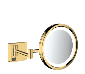 Зеркало для бритья с подсветкой HANSGROHE ADDSTORIS 41790990, золото глянец 84038 фото