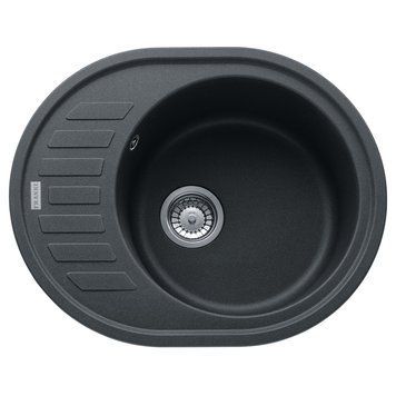 Кухонная мойка FRANKE RONDA ROG 611-62 114.0381.072, оникс 800006735 фото