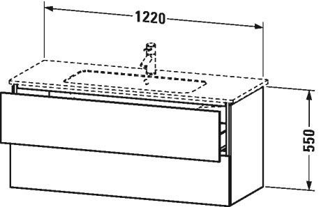 Тумба підвісна DURAVIT L-CUBE LC624308080 800006185 фото