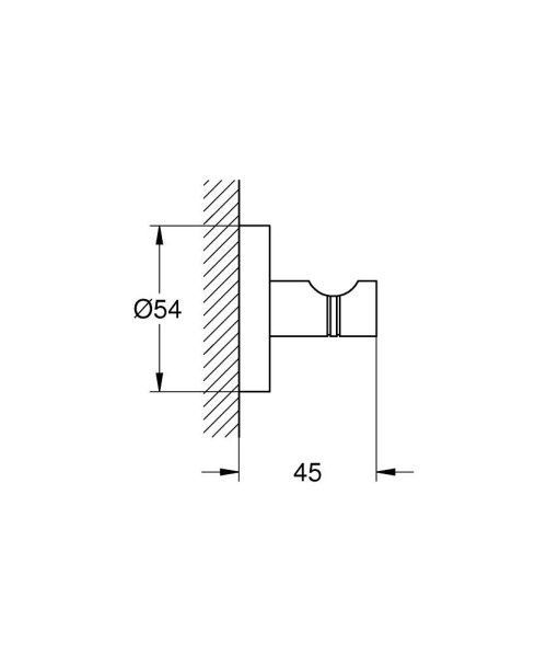 Крючок GROHE ESSENTIALS 1024602430, черный матовый 95893 фото