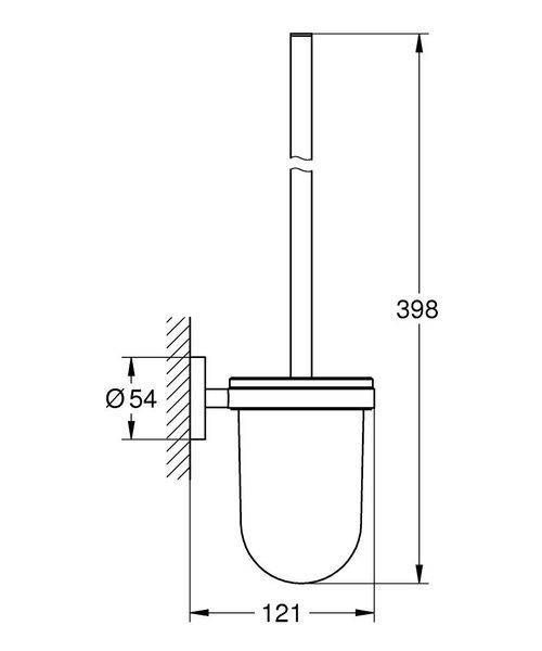 Щетка для унитаза GROHE ESSENTIALS 1024682430, черный матовый 95895 фото